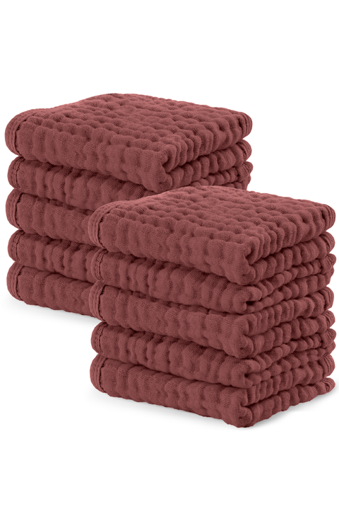 Muslin Washcloths - Pack of 10