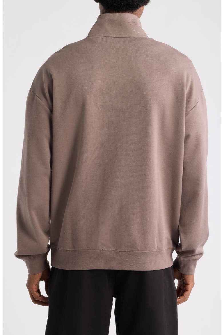 Dalizip Cotton Quarter-Zip Pullover, Alternate, color, RUST/ COPPER