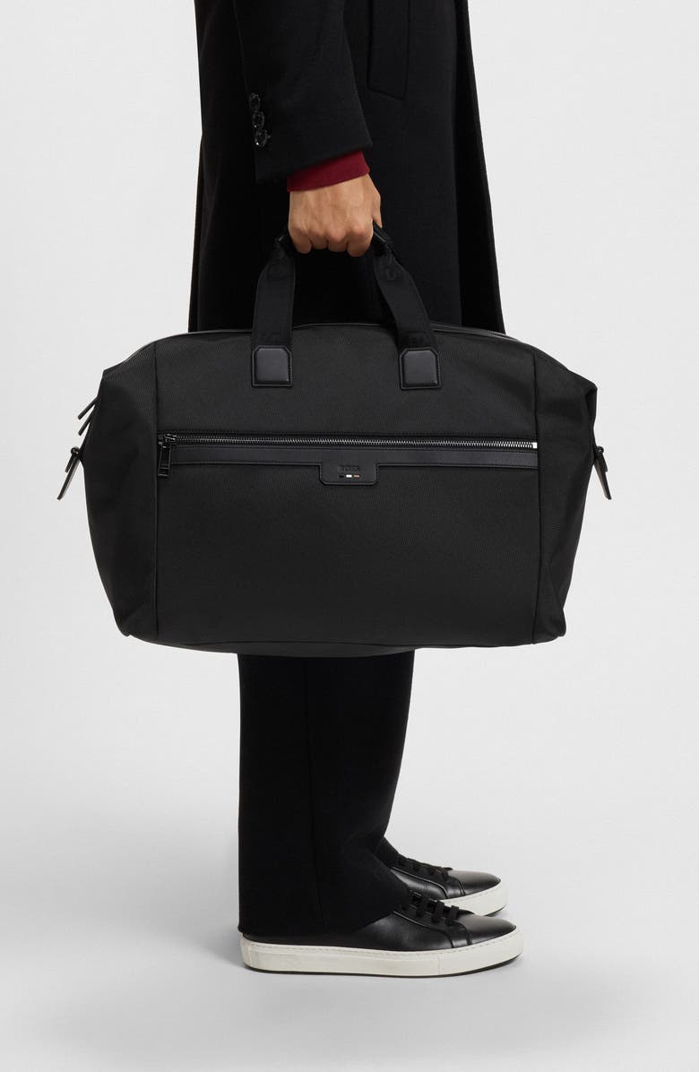 HUGO Ray Soft Holdall Duffel Bag, Alternate, color, Black