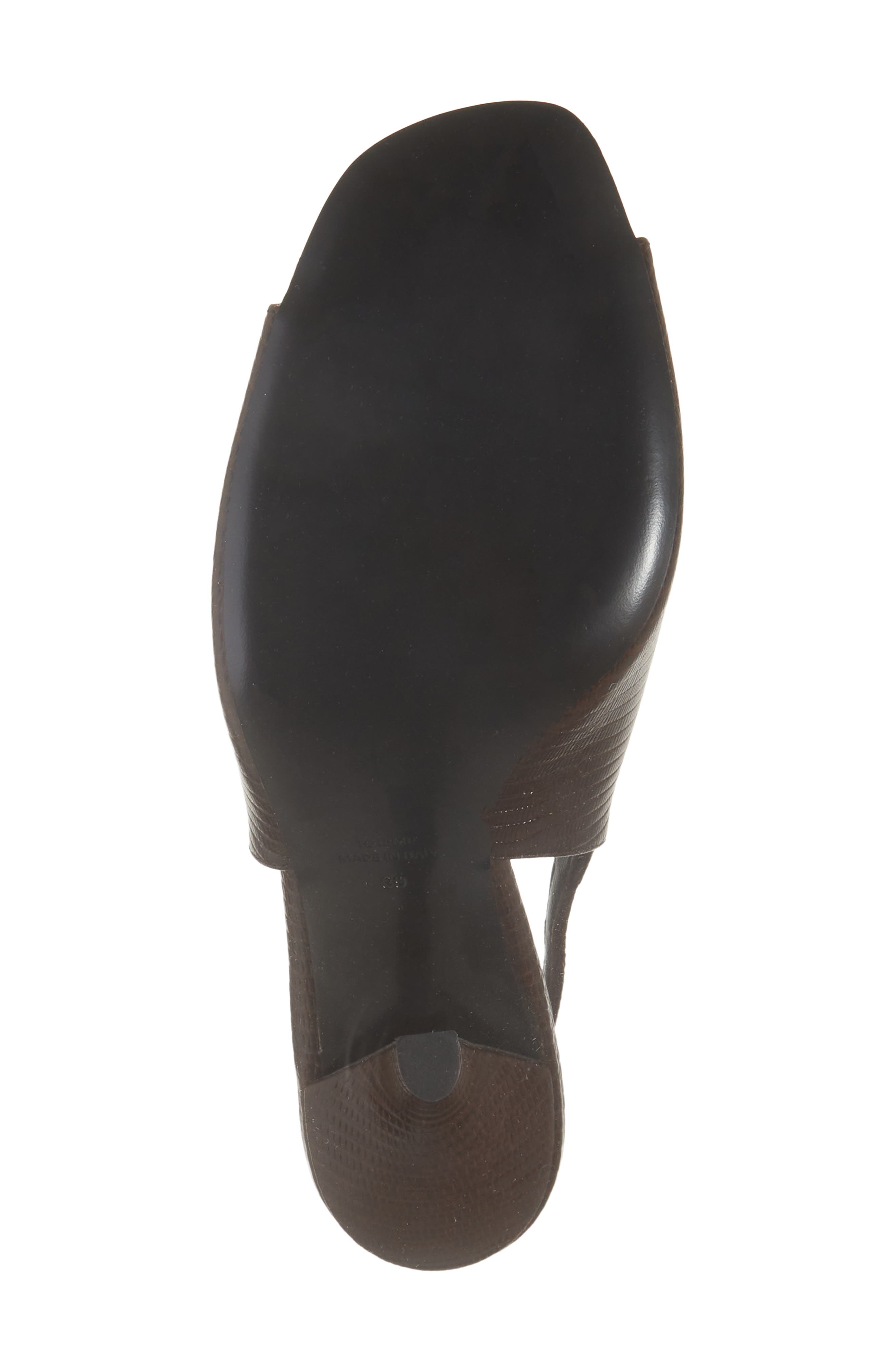 TOTEME Contour Lizard Embossed Slingback Sandal, Alternate, color, Brown