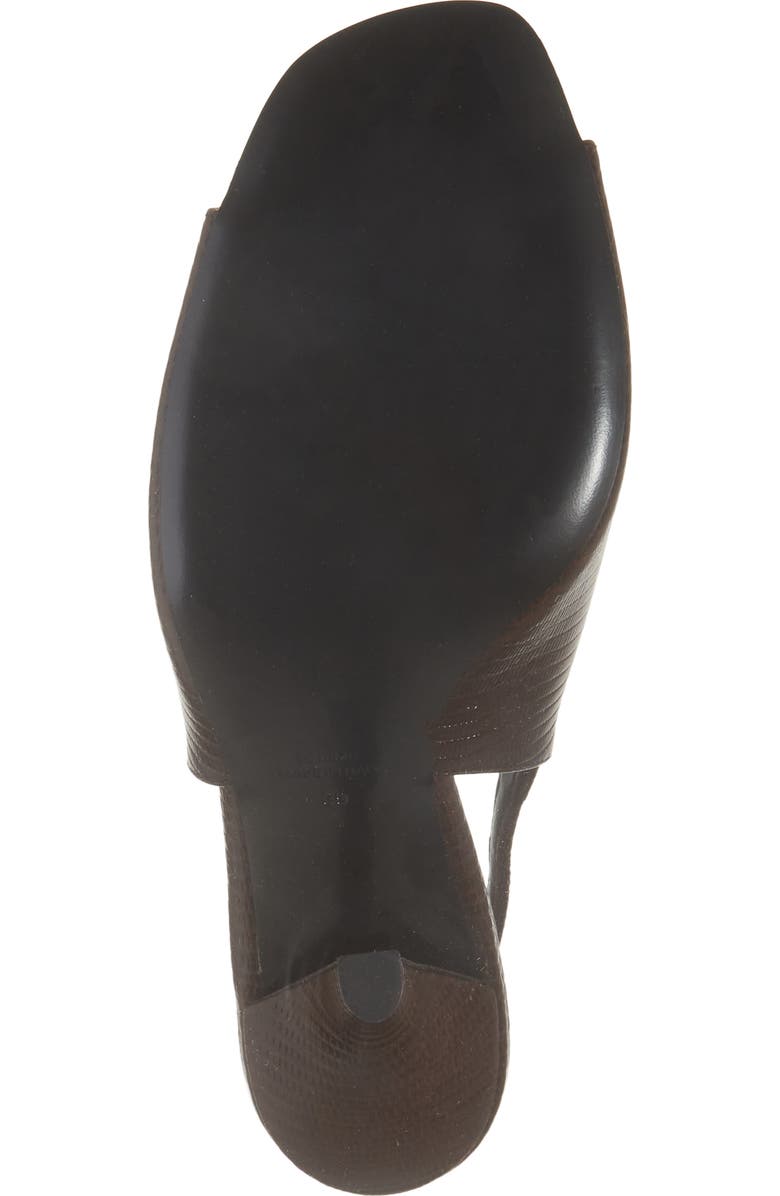 TOTEME Contour Lizard Embossed Slingback Sandal, Alternate, color, Brown