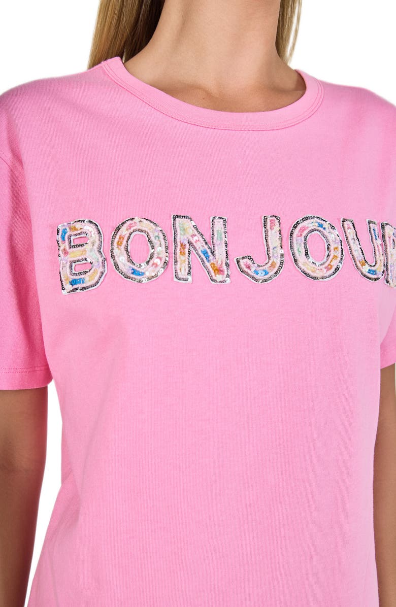 Endless Rose Bonjour Sequins Knit Top, Alternate, color, Pink