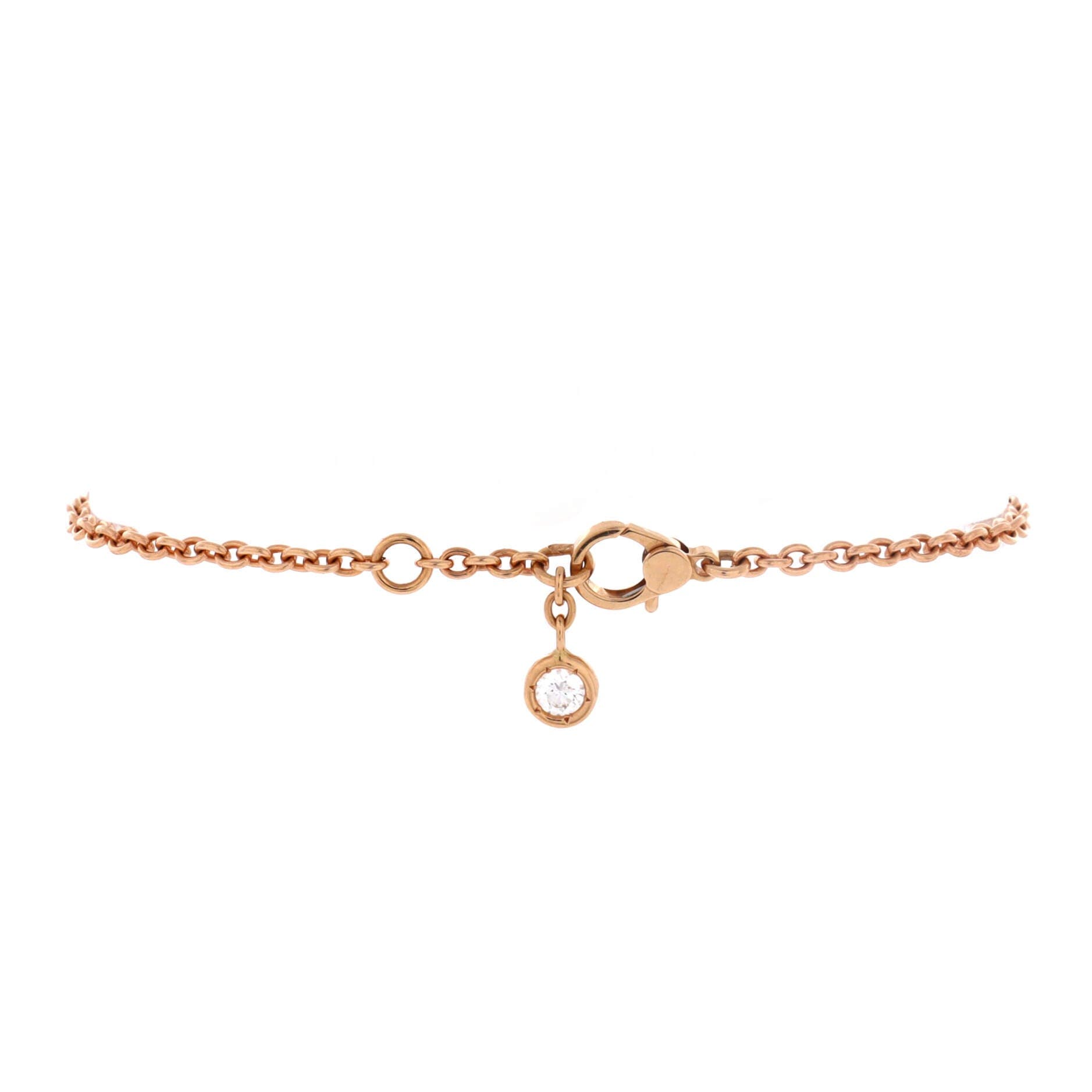 Pre-Owned Hermes Finesse Bracelet 18K Rose Gold and Diamonds, Alternate, color, Rose Gold