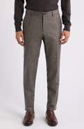 BOSS Genius Flat Front Virgin Wool Dress Pants