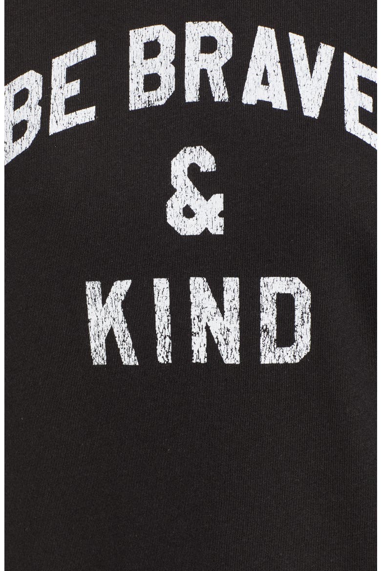 Be Brave & Kind Loose Tee, Alternate, color, BLACK