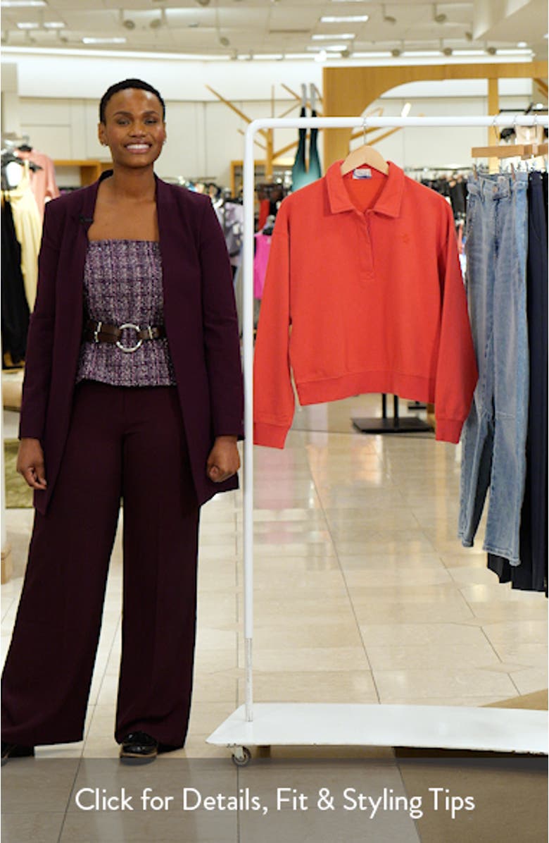 Cloud 9 Cotton Blend Fleece Polo Sweatshirt, sales video thumbnail