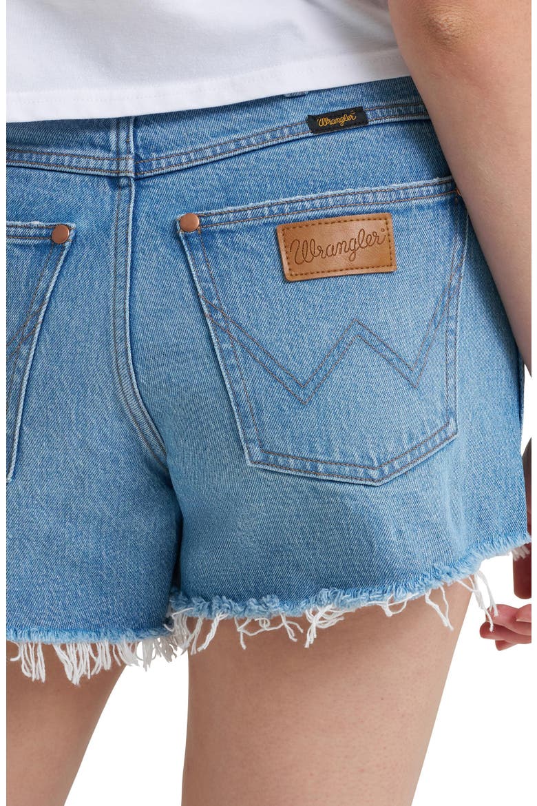 Cowboy High Waist Denim Cutoff Shorts, Alternate, color, RIYAH