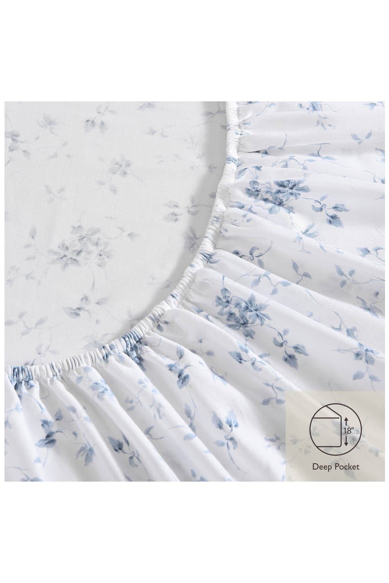 Garden 300 Thread Count Cotton Set of 2 Pillowcases, Alternate, color, BLUE