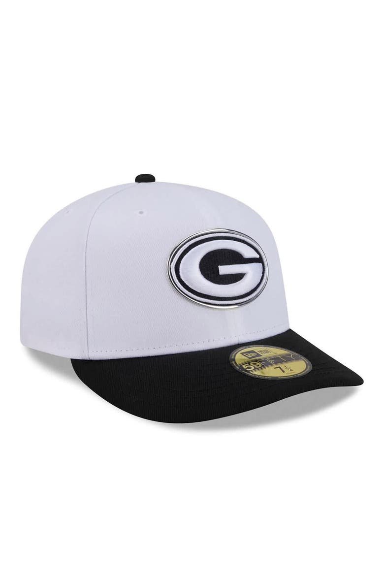 Men's New Era  White/Black Green Bay Packers 2026 NFL Draft Pre-Curved 59FIFTY Fitted Hat, Alternate, color, White