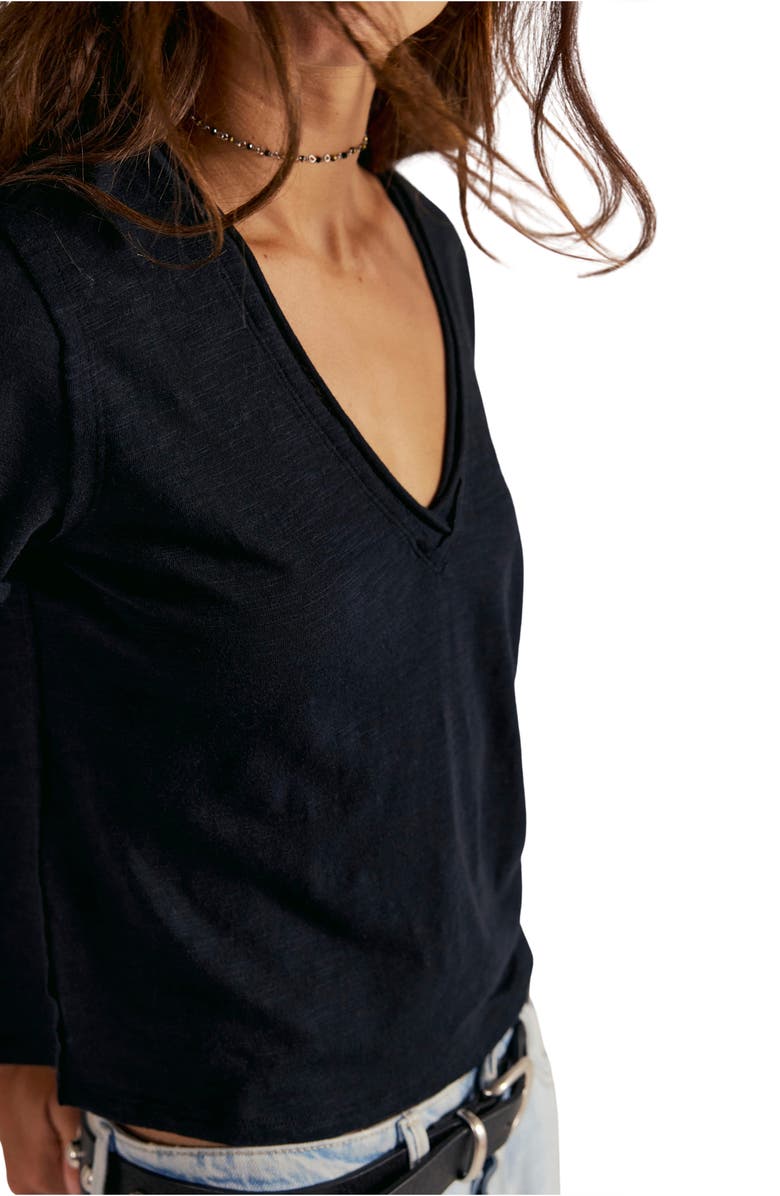 Free People Take Two T-Shirt, Alternate, color, Black