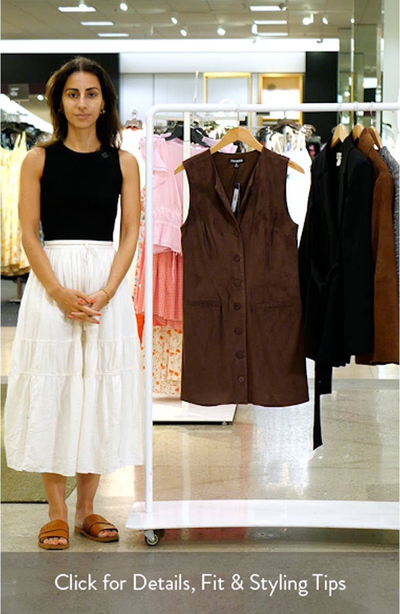 Elsa Sleeveless Faux Suede Minidress, sales video thumbnail