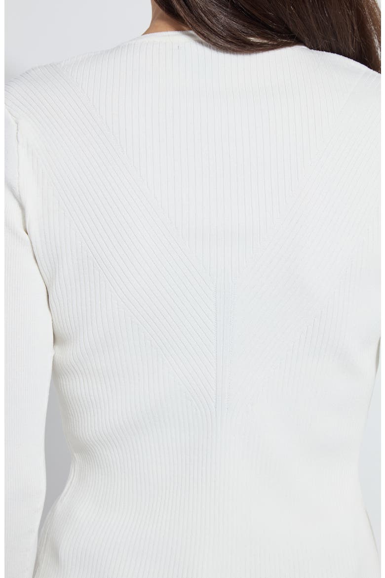 Adette V-Neck Rib Sweater, Alternate, color, NATURAL PEARL