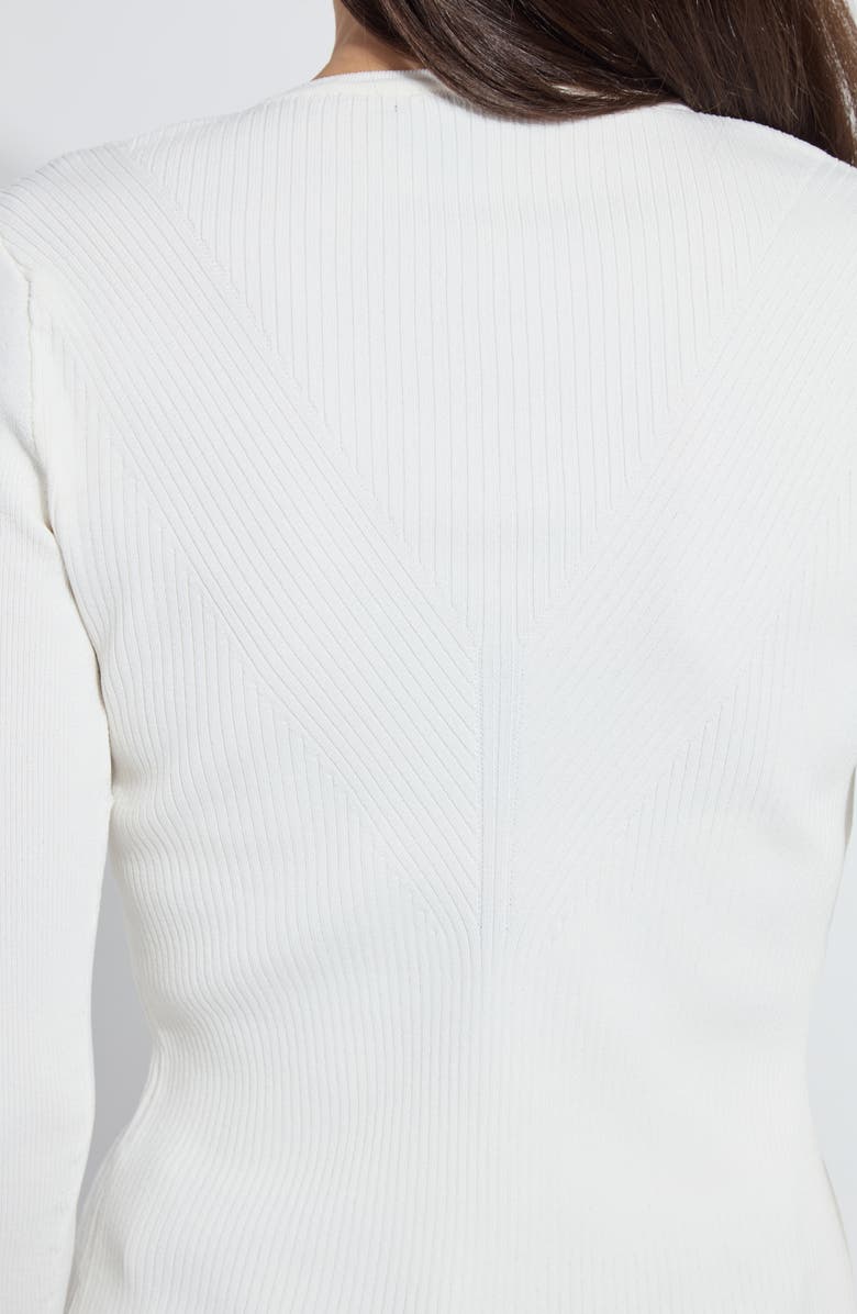 Lysse Adette V-Neck Rib Sweater, Alternate, color, Natural Pearl