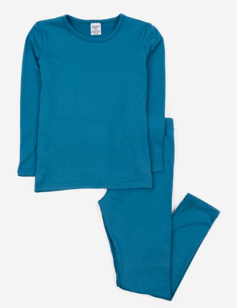 Two-Piece Thermal Long Sleeve Solid Pajamas (Toddler, Little Kid & Big Kid)