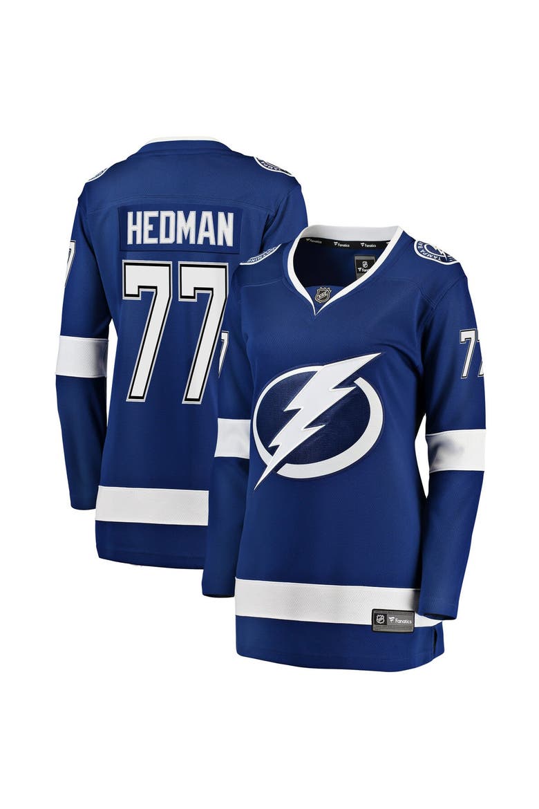 Women's Fanatics Branded Victor Hedman Blue Tampa Bay Lightning Premier Breakaway Player Jersey, Main, color, Blue