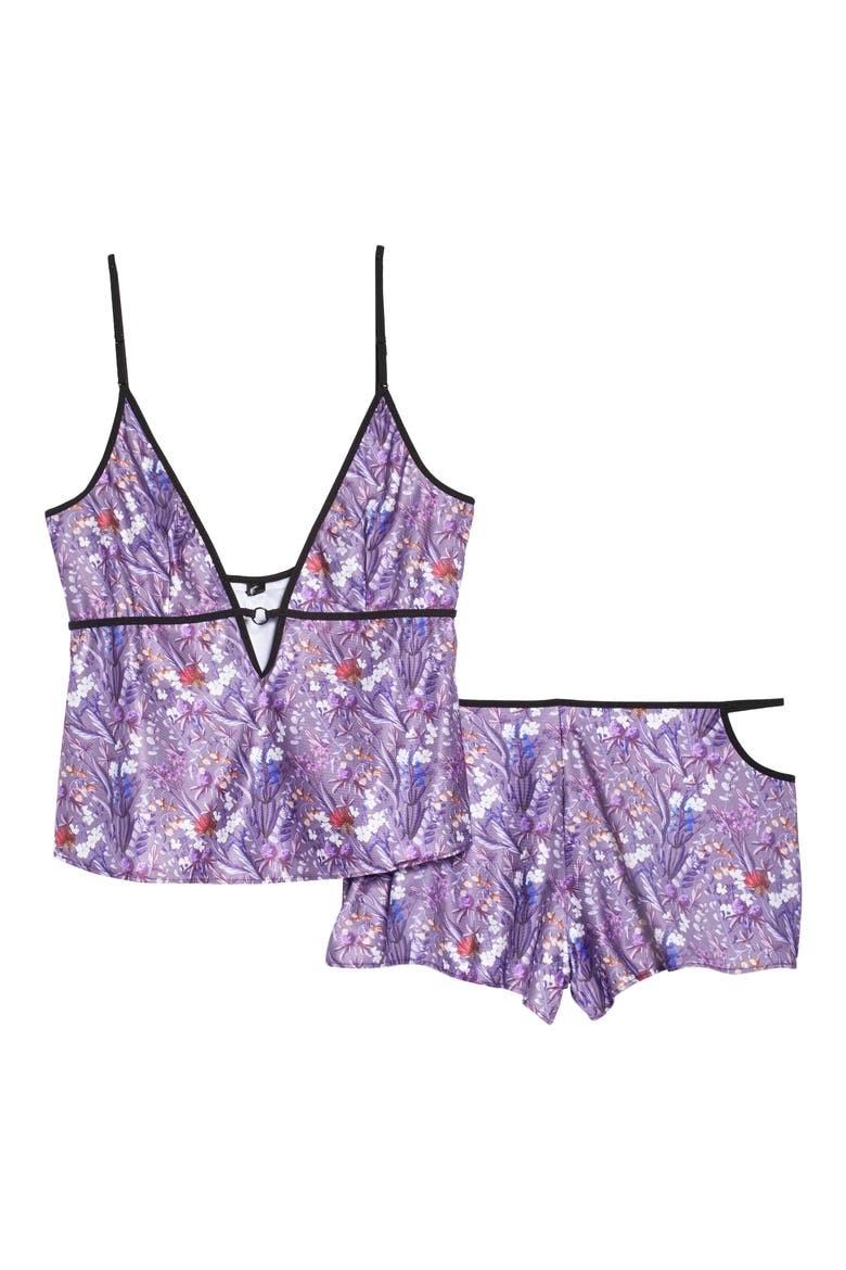 Down the Garden Path Cami Pajamas, Alternate, color, PURPLE