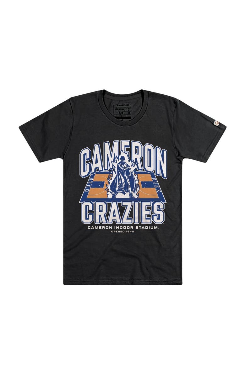 HOMEFIELD Men's Homefield Black Duke Blue Devils Basketball Vintage T-Shirt, Main, color, Black