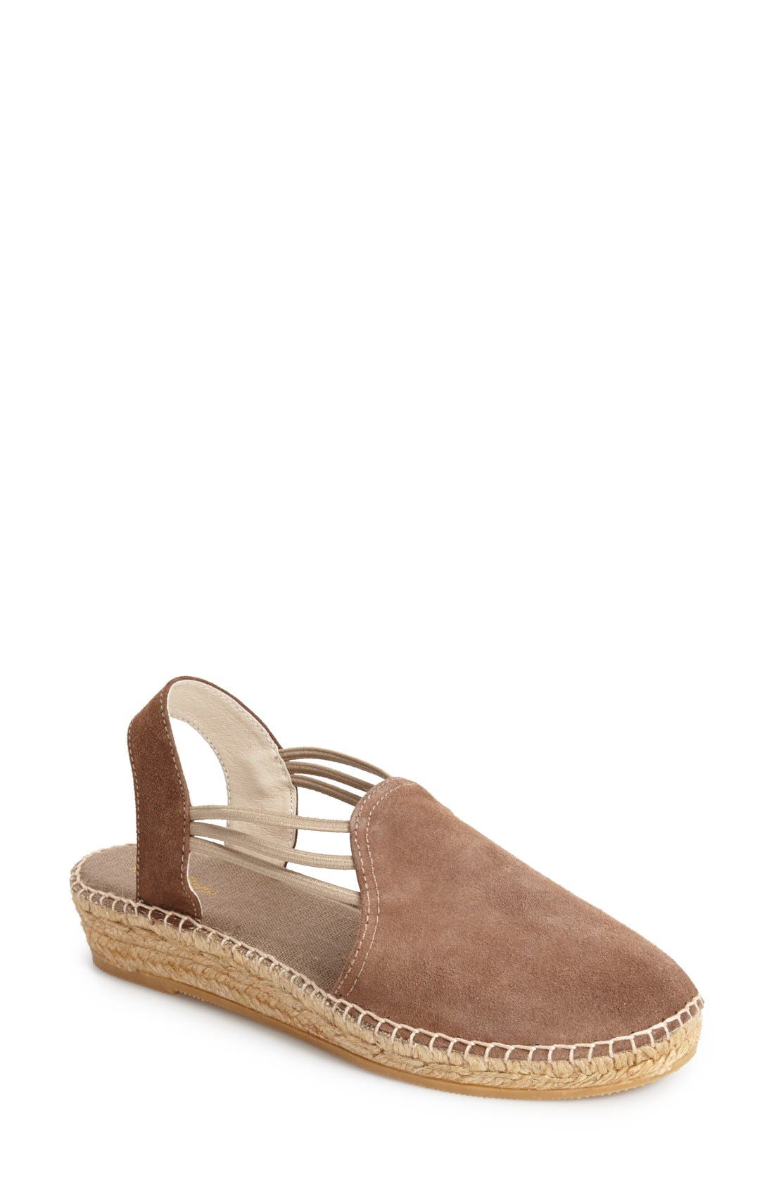 Toni Pons 'Nuria' Suede Sandal, Main, color, Taupe