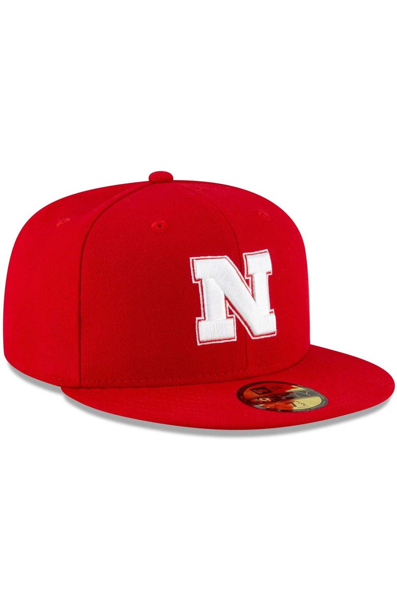 New Era Men's New Era Scarlet Nebraska Huskers Basic 59FIFTY Team Fitted Hat, Alternate, color, 
