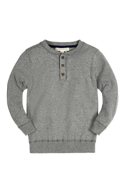 Boys' Organic Sweater Henley, Kids