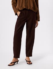 Whistles Linen Barrel Leg Trouser