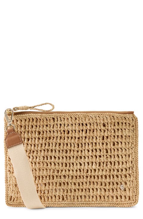 Dayani Crochet Raffia Clutch