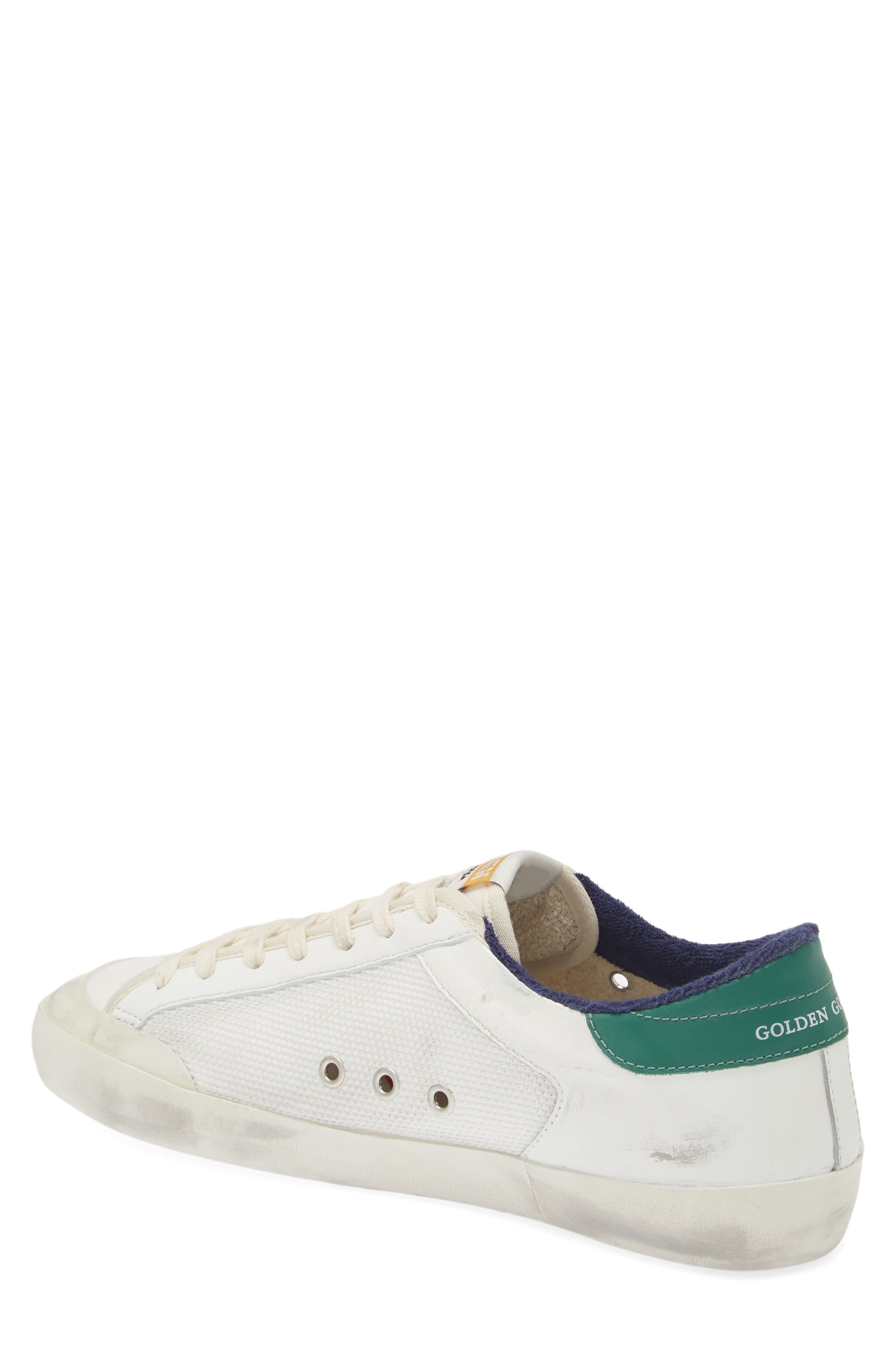 Super-Star Low Top Sneaker (Nordstrom Exclusive), Alternate, color, WHITE/ GREY/ GREEN