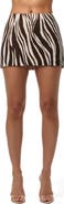 Naked Wardrobe Zebra Print Miniskirt