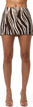 Naked Wardrobe Zebra Print Miniskirt