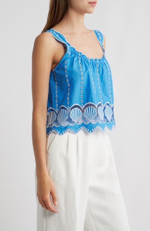 Rails Esperanza Eyelet Crop Tank In Blue