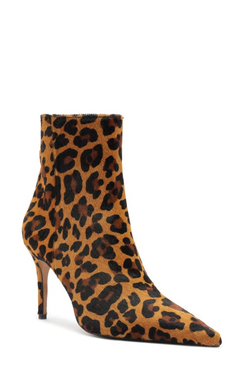 Schutz Mikki Casual Pointed Toe Genuine Calf Hair Bootie In Multi