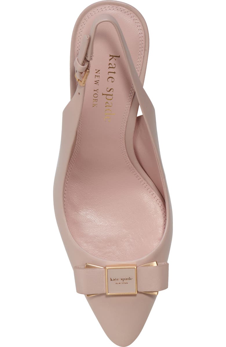 Kate Spade New York bowdie slingback pump, Alternate, color, Pale Vellum
