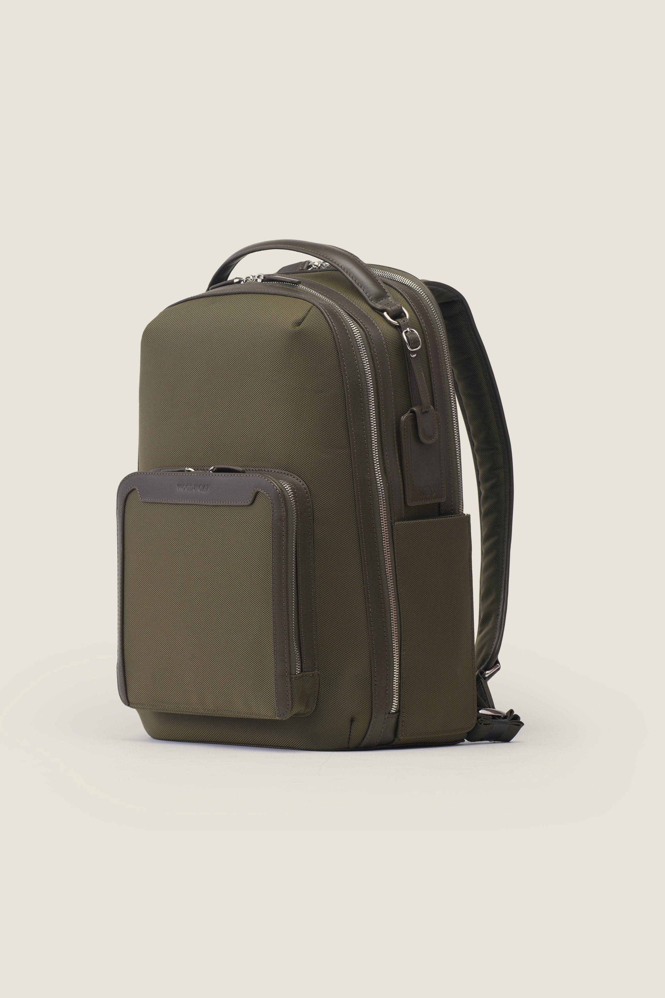 Pilot Organized Expandable Nylon Travel Backpack, Alternate, color, Olive Nylon