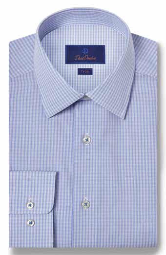 Trim Fit Microcheck Cotton Dress Shirt
