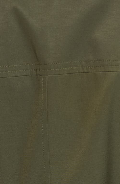 Sam Edelman Water Repellent Belted Trench Coat With Removable Hood In Green