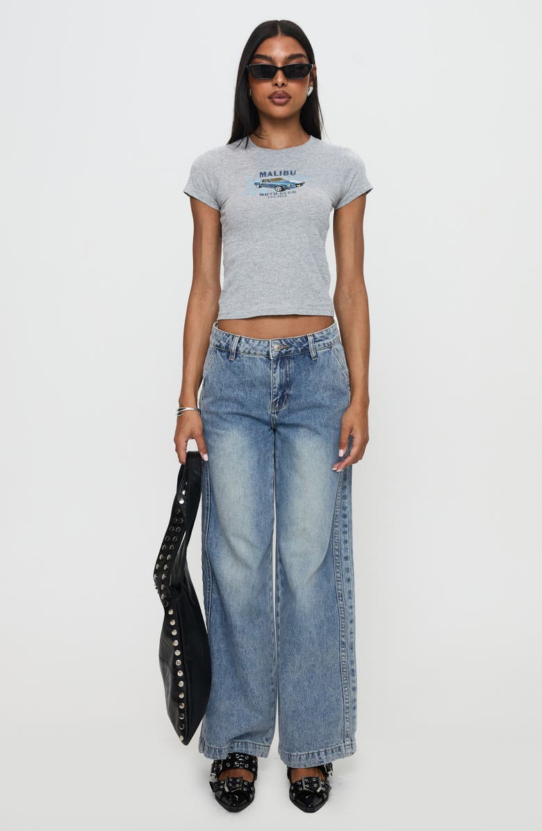 Princess Polly Malibu Moto Club Crop Graphic T-Shirt, Alternate, color, 