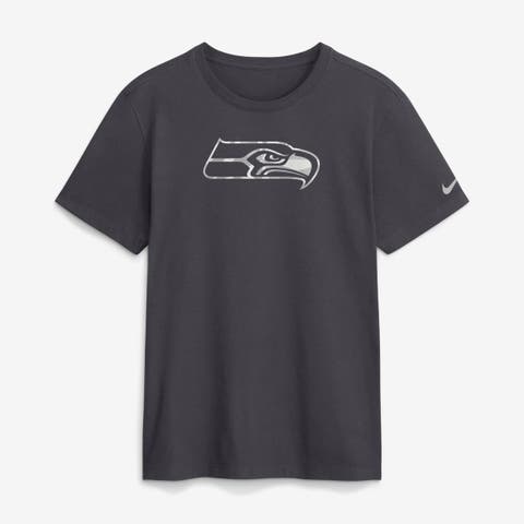 Men's Nike Anthracite Seattle Seahawks Fractal Logo T-Shirt
