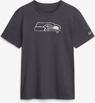 Nike Men's Nike Anthracite Seattle Seahawks Fractal Logo T-Shirt