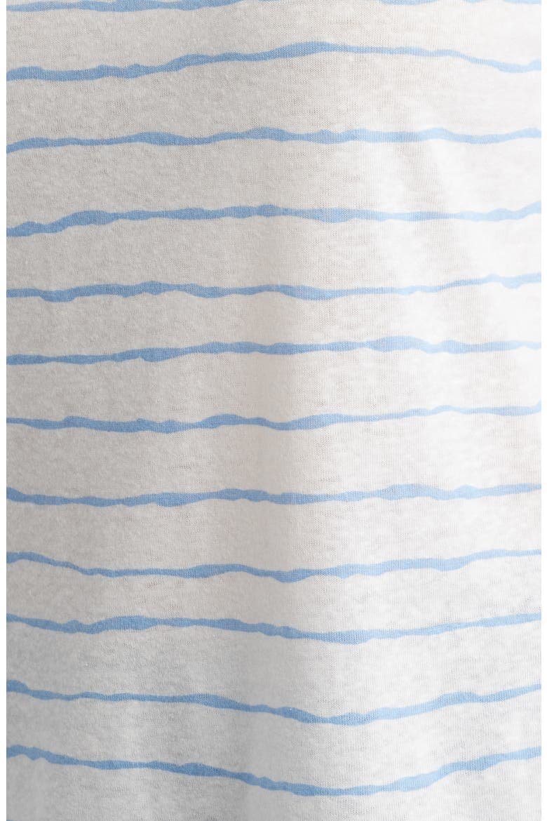 Stripe Linen Blend T-Shirt, Alternate, color, CHAMBRAY BLUE/ OFF WHITE