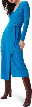 Diane von Furstenberg Astrid Long Sleeve Wool & Cashmere Wrap Sweater Dress