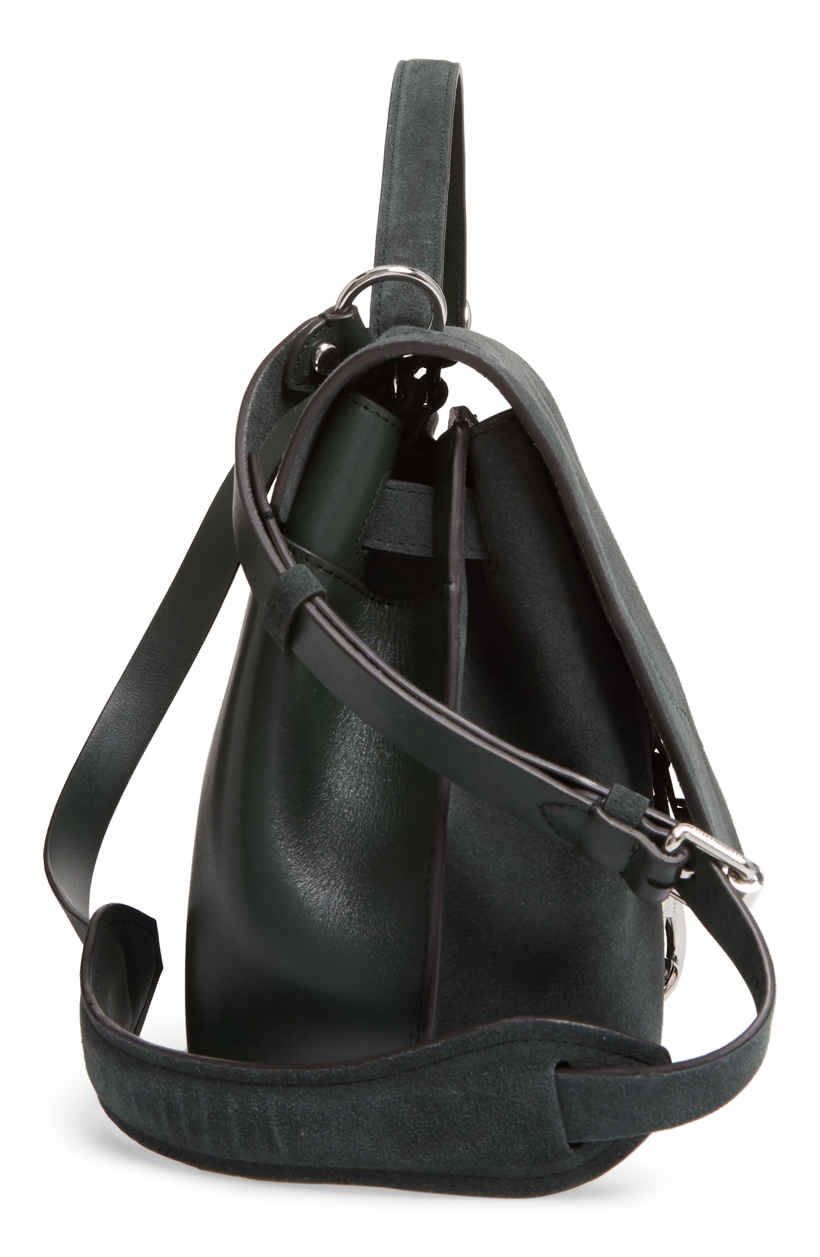 Stella Suede Satchel, Alternate, color, PINE