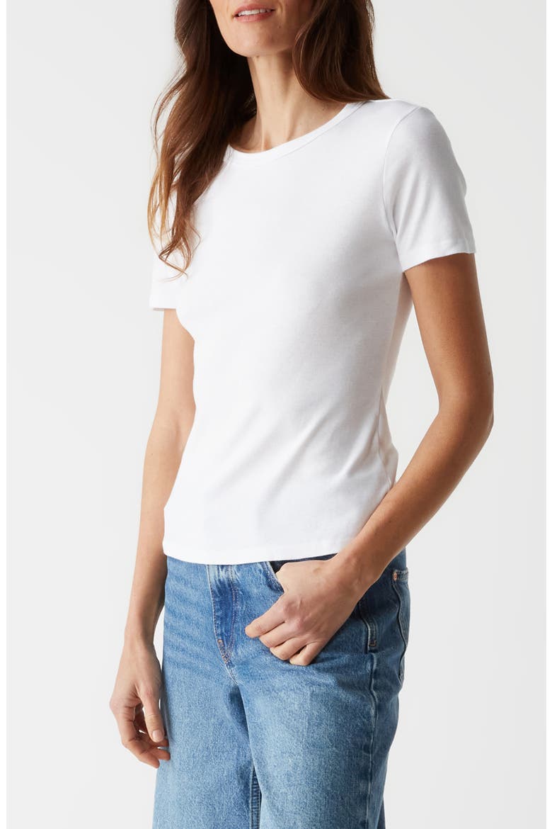 Mady Crew Neck T-Shirt, Alternate, color, WHITE