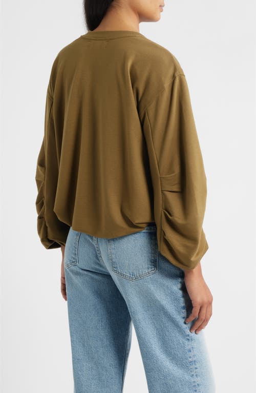 City Blues Pleated Sweatshirt In Green