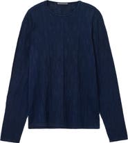 John Varvatos Brycen Broken Argyle Organic Cotton Sweater