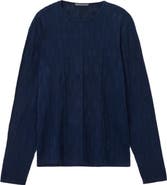 John Varvatos Brycen Broken Argyle Organic Cotton Sweater