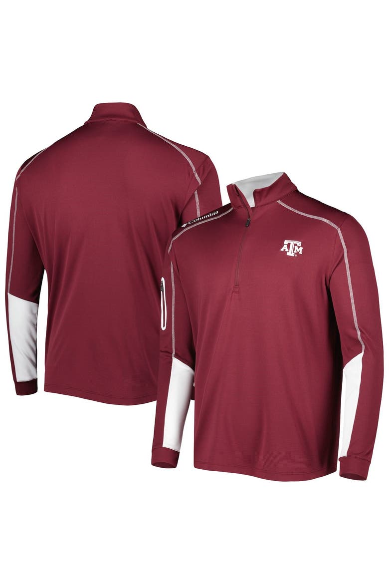 Men's Columbia Maroon Texas A&M Aggies Shotgun 2.0 Omni-Wick Quarter-Zip Jacket, Main, color, Maroon
