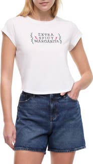 Wildfox Lina Extra Spicy Embroidered T-Shirt