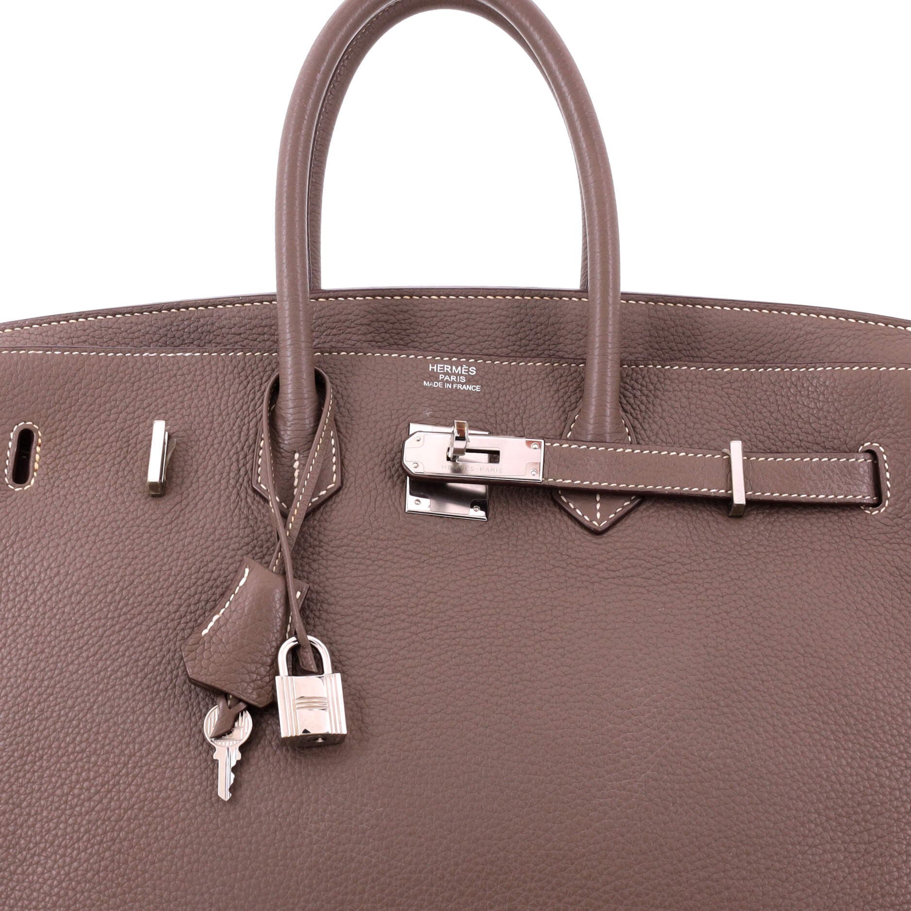 Pre-Owned Hermes Birkin Handbag Grey Togo with Palladium Hardware 35, Alternate, color, 