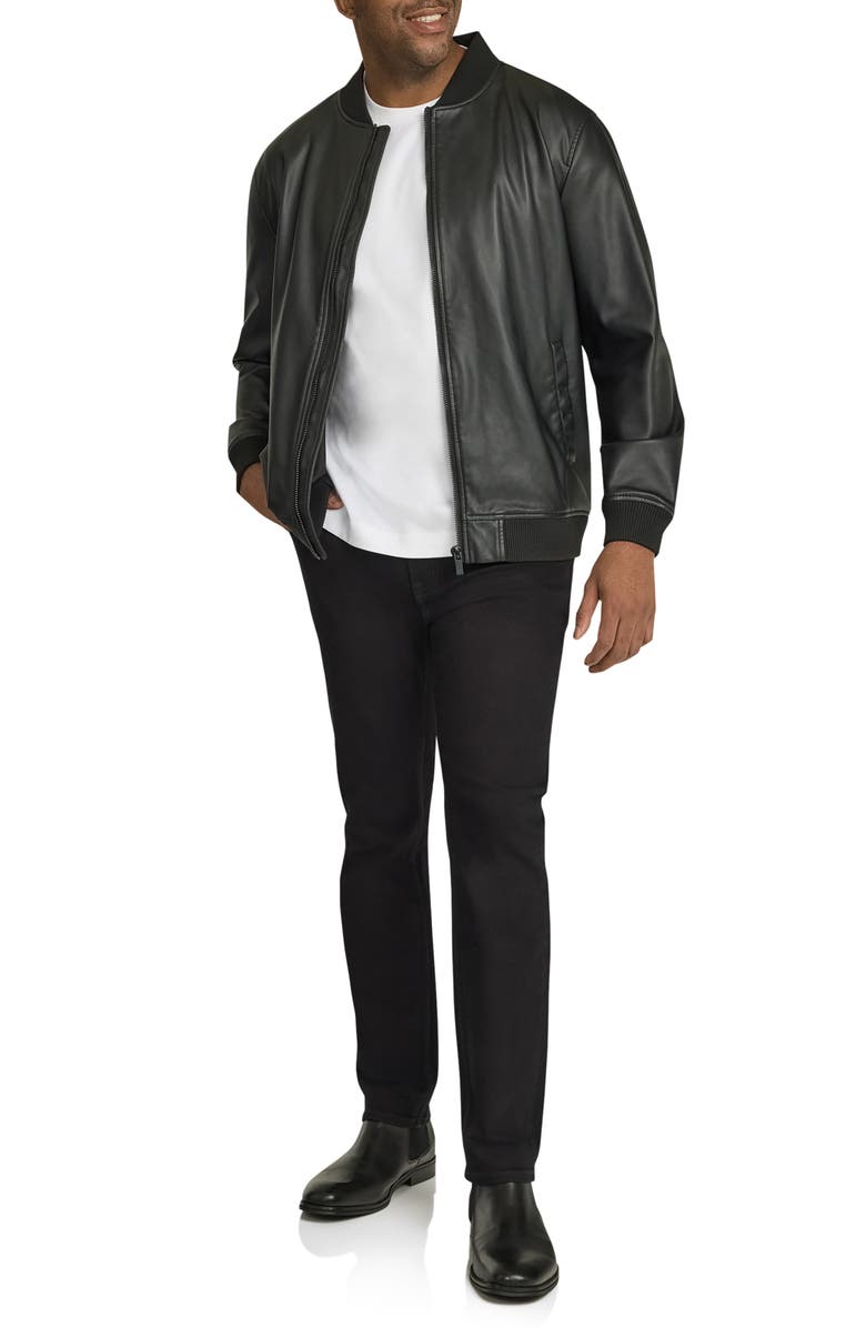 Johnny Bigg Curtis Faux Leather Bomber Jacket, Alternate, color, 