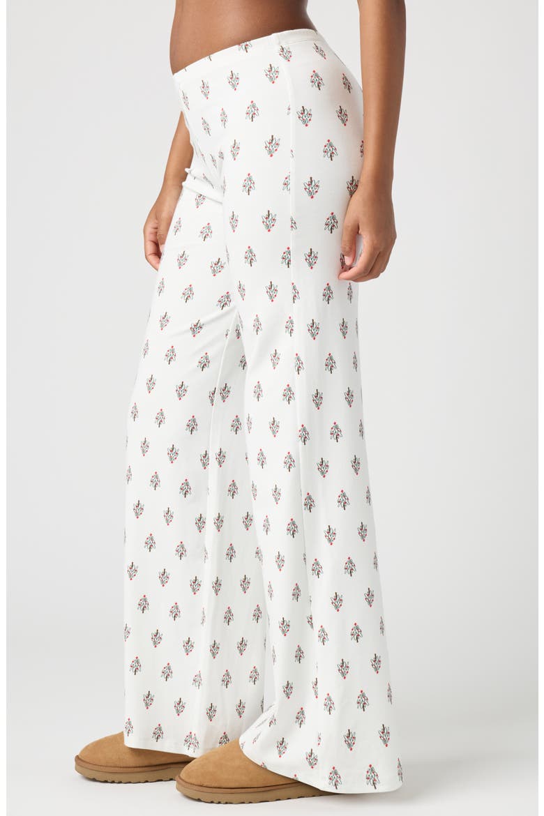 Rib Print Pants, Alternate, color, BRIGHT WHITE TREES